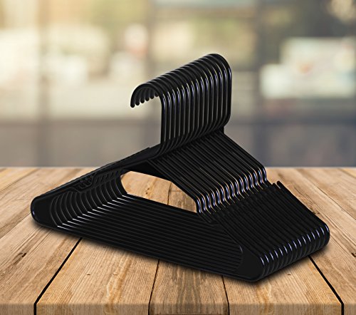 image for Zoyer Standard Plastic Hangers (20 Pack) - Durable And Strong - Light 