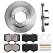 Callahan Front Replacement Brake Disc Rotors and Ceramic Brake Pads + Hardware Brake Kit For 2001-2007 Sequoia | 2000-2006 Toyota Tundra 6 Lug 13WL