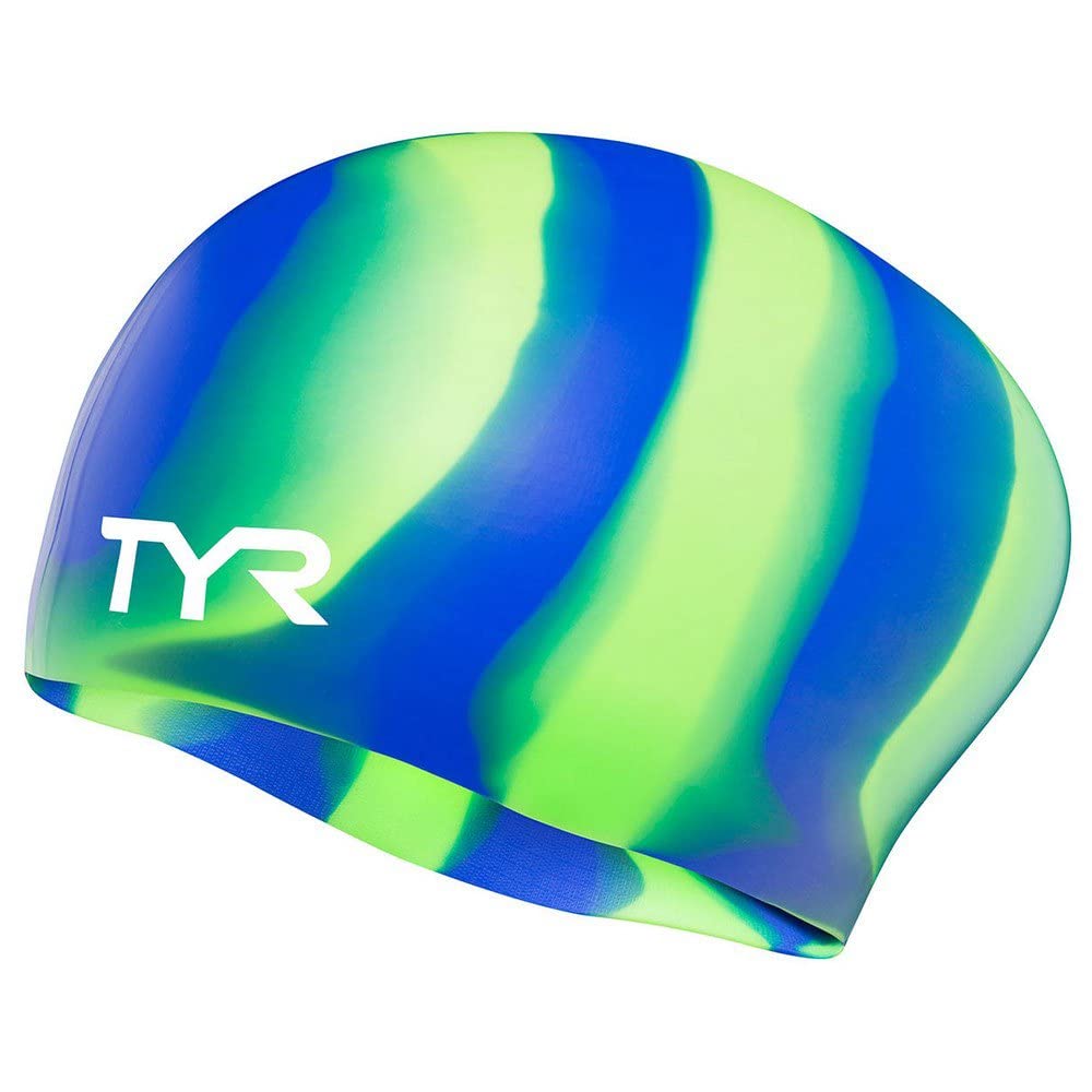 TYR Multi-Color Long Hair Silicone Swim Cap