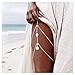 ShiningLove Chic Vintage Coin Multilayer Boho Thigh Leg Chain Bohemia Jewelry Accessory 1PC Color:Silver