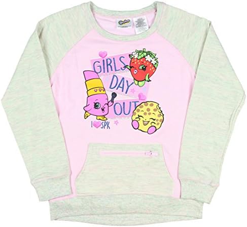 Shopkins Girls Lightweight Sweatshirt 4-16 (Multiple Color Options) (Medium / 7/8, Pink - Day Out)
