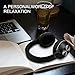 Bluetooth Headphones Over Ear, Wireless Headphone Hi-Fi Stereo Headset with Mic, Comfortable Protein Ear Pads, Lightweight headphone, 25H Playtime for Airplane Travel Work PC Cell Phones, Black, Docoythumb 4