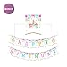 FIG PARTY SUPPLIES Unicorn Themed Party Supplies Kit Serves 16,147 pieces-Perfect For Girls Birthday & First Birthday - Bonus Happy Birthday Banner,Table Cloth & Unicorn Headband