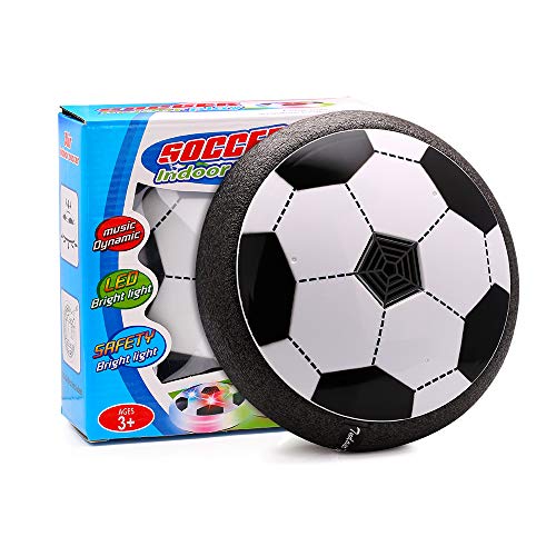 Verkstar Kids Toys Air Power Soccer Ball, Kids Disk Hover Ball Equipped with LED Lights, Sports Toys Foam Bumpers for Indoor Outdoor Activities