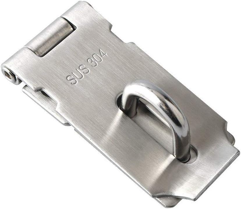 Adiyer Padlock Hasp Staple Door Clasp Gate Lock Latch, 304 Stainless