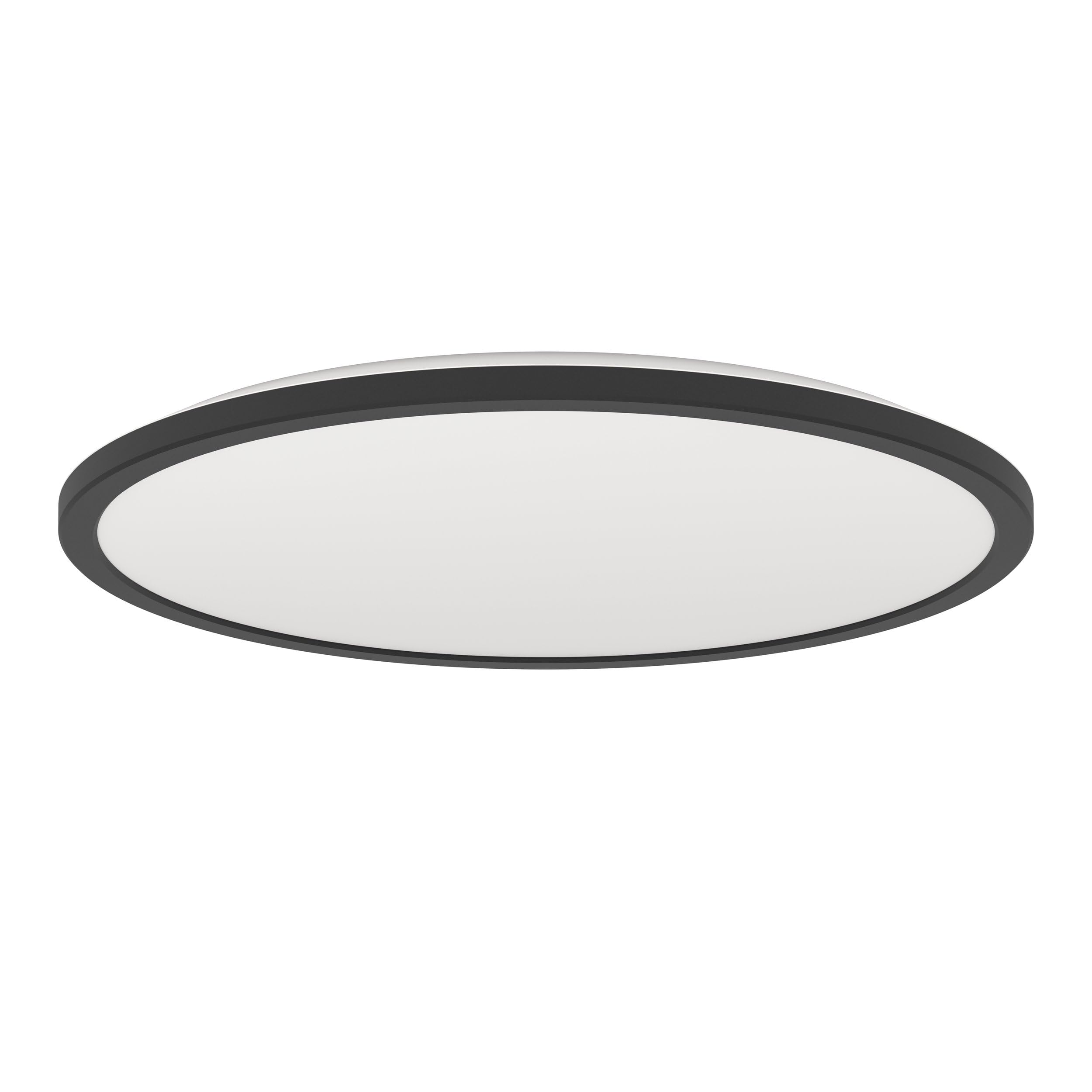 Eglo Connect.z Smart Home LED Bathroom Ceiling Light Rovito-Z, ZigBee, app and Alexa Voice Control, Warm White-Cold White, RGB, dimmable Ceiling lamp, Black, IP44, Ø 50 cm