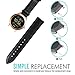 Lamshaw Leather Strap Replacement Band for Fossil Q Venture/Fossil Gen 4 Q Venture HR Smartwatch Strap (Leather- Black)