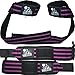 Wrist Wraps + Lifting Straps Bundle (2 Pairs) for Weightlifting, Cross Training, Weight Lifting, Workout, Gym, Powerlifting, Bodybuilding - Support for Men/Women - Purple