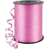 HimBen 500 Yards Curling Ribbon for Gift Wrapping, 3/16" Balloon String for Christmas Valentine Birthday Wedding Party Festival Decoration, Crafts, Flower Bouquet(Solid Pink)