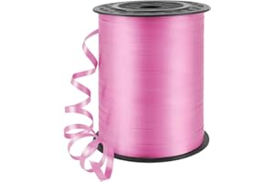 HimBen 500 Yards 3/16" Curling Ribbon Dark Pink, Balloon String Curly Ribbon 1 Roll for Gift Wrapping, Valentine Ribbon, Birthday Wedding Party Festival Decoration, Baby Shower, Art Crafts
