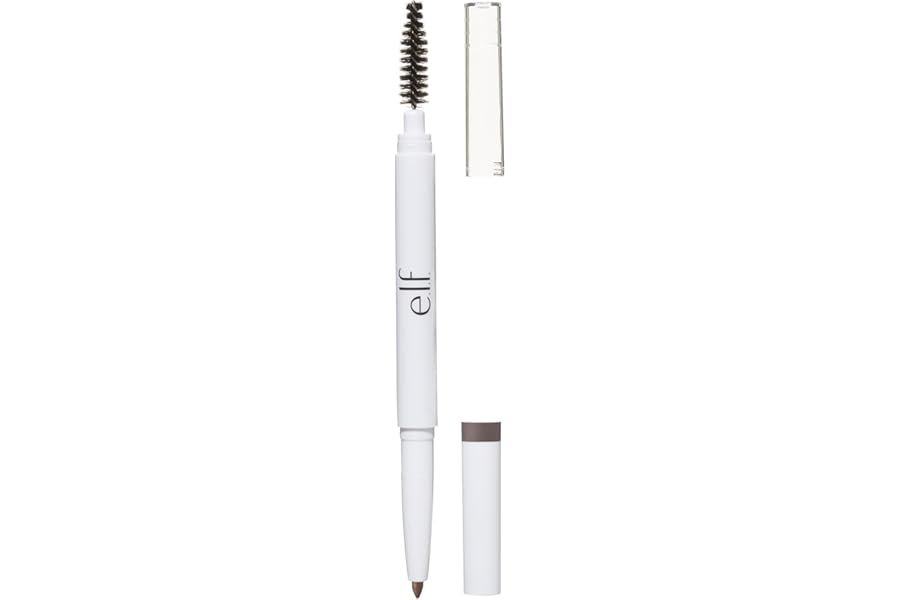 e.l.f. Instant Lift Brow Pencil, Dual-Sided, Precise, Fine Tip, Shapes, Defines, Fills Brows, Contours, Combs, Tames, Neutral Brown, 0.006 Oz