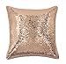 Idea up Reversible Sequins Mermaid Pillow Cases 4040cm with magic mermaid sequin (Rose Gold and White)