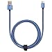 Onite 4 Pack of 1ft 3.3ft 6.6ft 10ft Braided Micro USB Charger Cable for LG Tribute HD Stylo 3 K7 K8, Samsung Galaxy J7 J5 S7 S6 S5, Note 3 4 5, Moto E G, Sony Xperia XA Ultra, BLU R1 Advance (Blue)