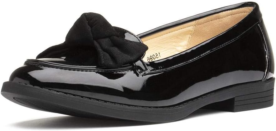 Womens Black Patent Loafer with Bow