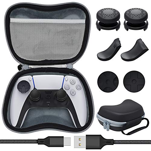 Accessories for PS5 DualSense Controller, 8 in 1 Accessories Bundle