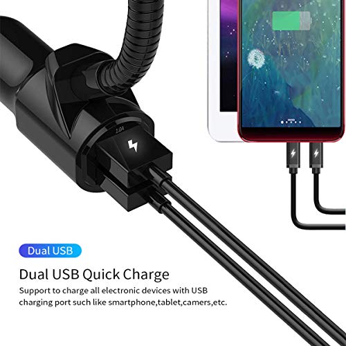 AZWang Bluetooth Car Adapter(Upgraded Version),Bluetooth Transmitter,Bluetooth Aux Adapter with Quick-Charge, 3 USB Ports, 6 Music Playing, Hands-Free Calls, AUX Input
