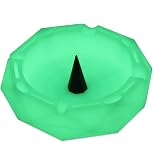 ooDuo Geometric Silicone Ashtray - Glow in the Dark - Unbreakable Multipurpose Storage Ash Tray - w/Glass Friendly Tapping Center