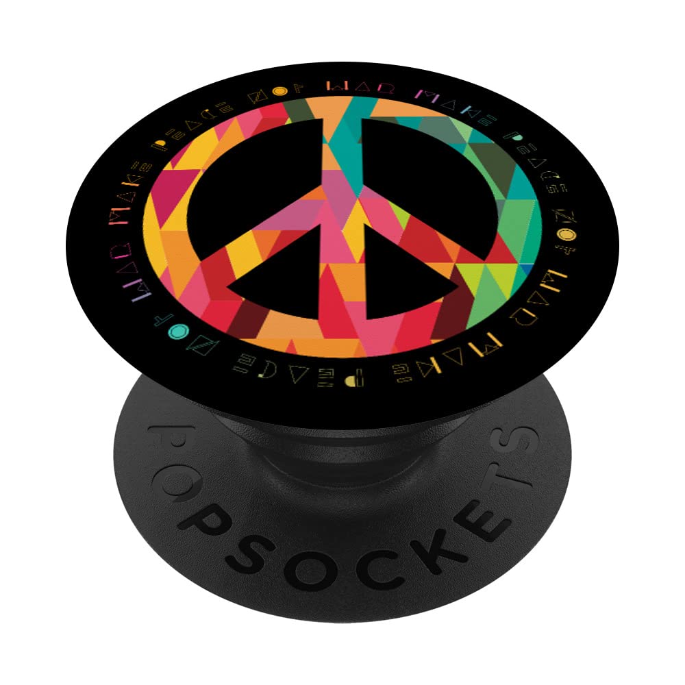 Make Peace Not War - Peace Sign Logo PopSockets Swappable PopGrip