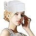 Ladies Teardrop Fancy Wool Fascinator Cocktail Pillbox Hat Formal Racing A253 (Ivory)
