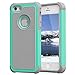 Iphone 5 Case,Iphone 5S Case,Iphone SE Case,ACCUCASE,Shockproof,Dropproof,2 in 1 PC+TPU Colorfull Fashion Cute Armor Case for kids,boys,girls(Hot Blue)