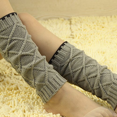 Tonsee Children Kid Boot Cuffs Knit Leg Warmer (Gray)