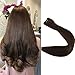 Full Shine 18 Inch Weft Hair Extensions Human Hair Color Medium Brown Hair Extensions 105G Sew In Extensions Remy Human Hair Weft Extensions Hair Weft Human Hair Extensions Sew In 105G