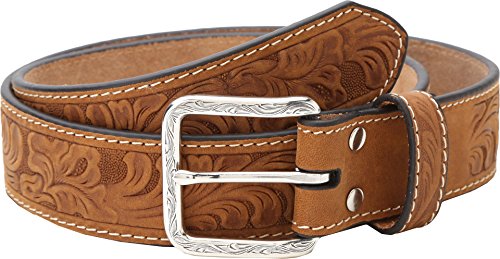 Nocona Men's Floral Embose, Medium Brown, 32