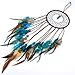 Ricdecor Handmade Indian Peacock Feathers Dream Catcher Wall Hanging Car Hanging Decoration Ornament 18 Inch Long (Blue Diamond)