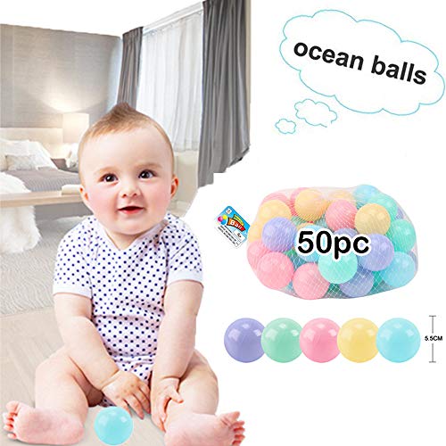 Lovewe Polka-dot 3-in-1 Folding Children's Play Tent, Tunnel, Ball Pit And Play House, Outdoor Gamehouse Toy Hut & Ocean Ball Pool with Basketball Hoop (Ball)