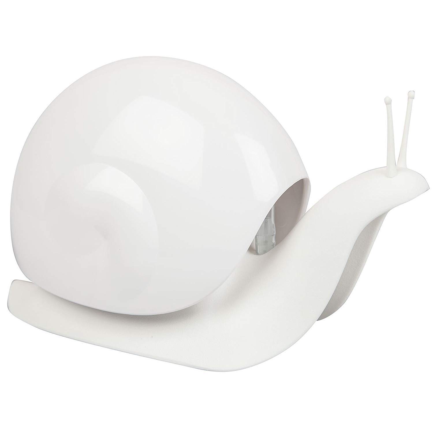 QUALY ESCAR SOAP DISPENSER Liquid Soap for your Bathroom, Snail-Shape 18 x 11 cm White