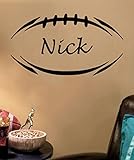 Personalized Football Wall Decal- Blk 34x19