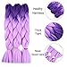 Ombre Jumbo Braiding Hair Extension 2 Tone Kanekalon Fiber for Twist Braiding Hair(3Pcs/Lot),Blue-Light purple
