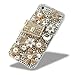 NOVA CASE Glamour Series 3D Bling Crystal iPhone Case for iPhone 5/5S - Floral Coco Bag (Package Includes: Soft Pouch, Screen Protector, Extra Crystals)