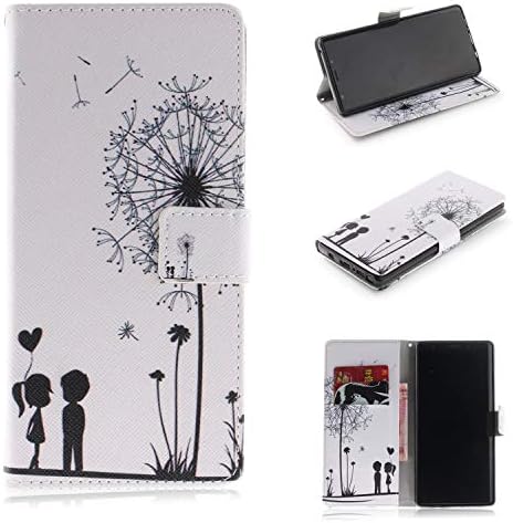 Galaxy Note 9 Case, Easytop Folio Style Wallet Case for Samsung Galaxy Note 9 Stand Feature Protective PU Leather Flip Cover with Credit Card Slot Side Cash Pocket Magnetic Clasp Closure (Boy Girl)