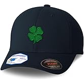 Custom Flexfit Cap for Men & Women Embroidered Four Leaf Clover Ireland Irish St Patrick's