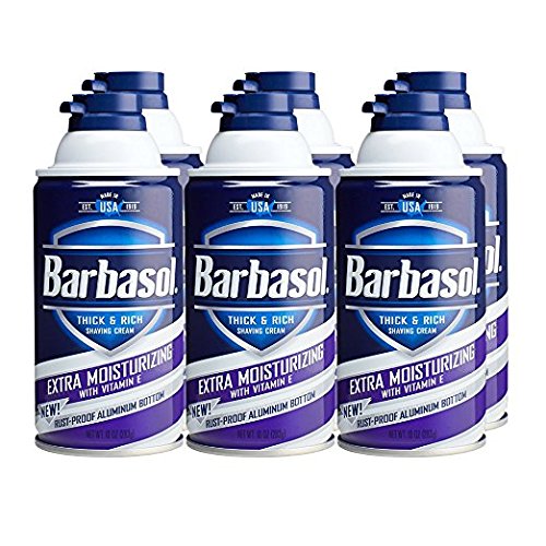 Barbasol Extra Moisturizing with Vitamin-E Thick and Rich Shaving Cream for Men, 10 oz, 6 Piece - Thumbnail 6