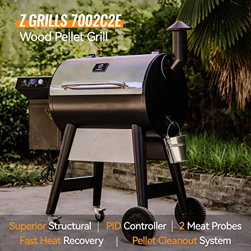 Z Grills 8 in 1 Wood Pellet Grill & Smoker, PID Controller, Meat Probes