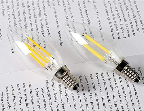 BANGSHUO Pack 10 E14 Vintage Candelabra LED Bulb 4W C35 400 Lumens Cool White 6000K Chandelier Light Bulbs C35 Filament LED Candle Bulb No Dimmable - Image 5