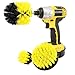 Drill Brush Attachment Kit Turbo Spin Power Scrubber Stiff Medium Soft Nylon Bristle Pool Tile Floor Brick Ceramic Marble Patio Furniture Car Motorcycle Wheel Pool Tile Floor 3 Replaceable Brush Heads