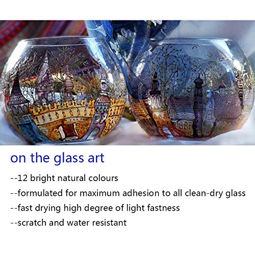 VVLife Stain Glass Paint, NonToxic Window Paint, Permanent Glass Paint