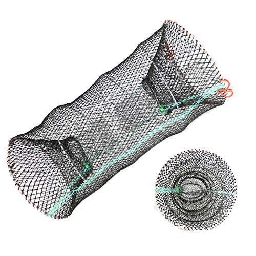 YaeGarden Collapsible Cast Net Fishing Nets Crab Trap Crawfish Lobster Shrimp Cast Net Portable Folded Fishing Accessories (12.99" x 23.6" (33cm x 60cm))