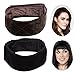 PIXNOR Silk Wig Grip Band Adjustable Head Hair Band, Pack of 2 (Brown and Black)
