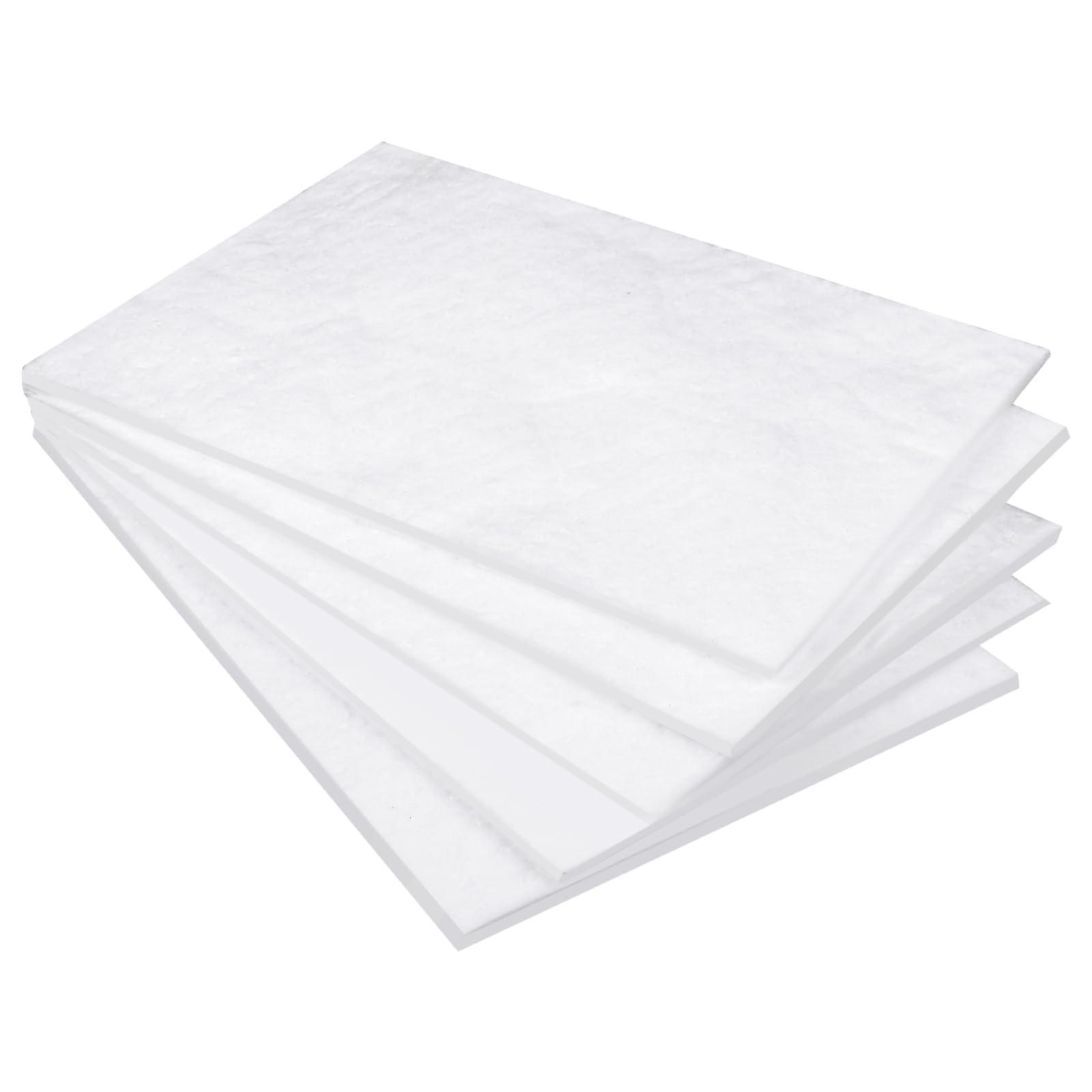 5 Pcs Premium Ceramic Wool for Portable Tabletop 30x20x0.6CM Firepit to Extend Burn Time Table Top Firepit Sponge Cotton Core Ceramic Fiber Insulation Sponge for Bioethanol Rubbing Alcohol Fireplaces