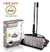 GAMLI Broom and Dustpan Combo Set - Rotatable Wisp Cleaning for Kitchen Floor, Indoor, Hardwood Floors, Industrial, Lobby. Adjustable Broom Pole, Windproof Dustpan - Free Broom Holder primary