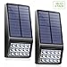 Solar Lights Outdoor - XINREE 15 LED Solar Powered Lights DIM Mode with Motion Sensor Light Wireless Waterproof Security Lighting for Garden Patio Yard Path Fence Step Deck - 2 Pack
