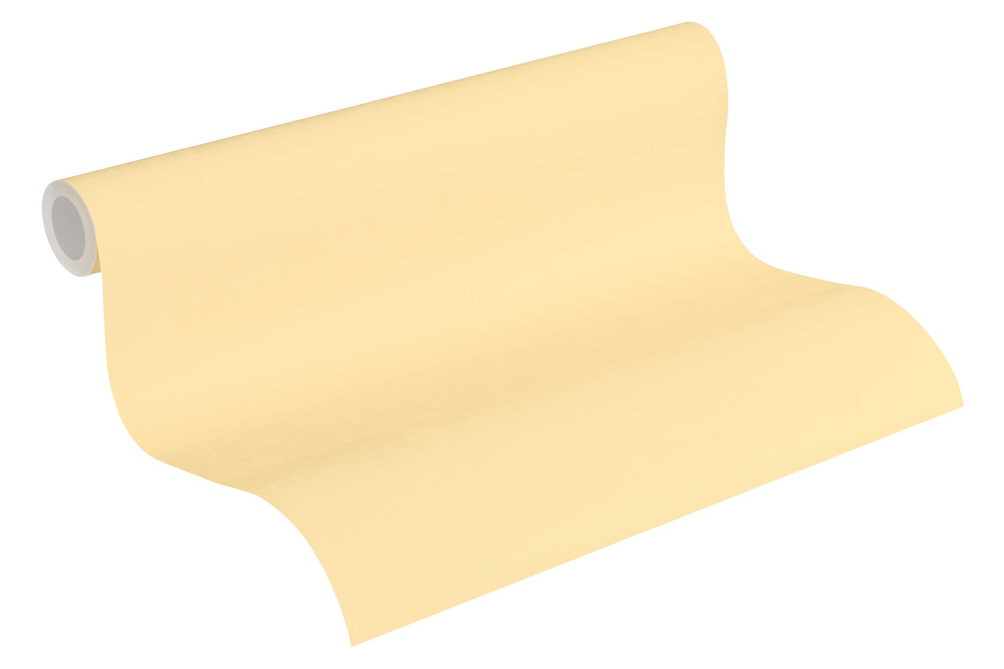 Livingwalls Plain Wallpaper Metropolitan Stories Non-Woven Lola - Paris 10.05 m x 0.53 m Yellow Made in Germany 369326 36932-6