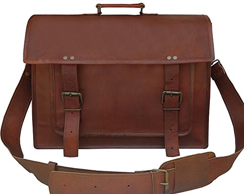 Gbag (t) 18 inch handmade leather vintage messenger bag…