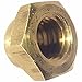 3/8-16 Hex Cap Nuts, Solid Brass, Grade 360, Commercial, Plain Finish, Quantity 25