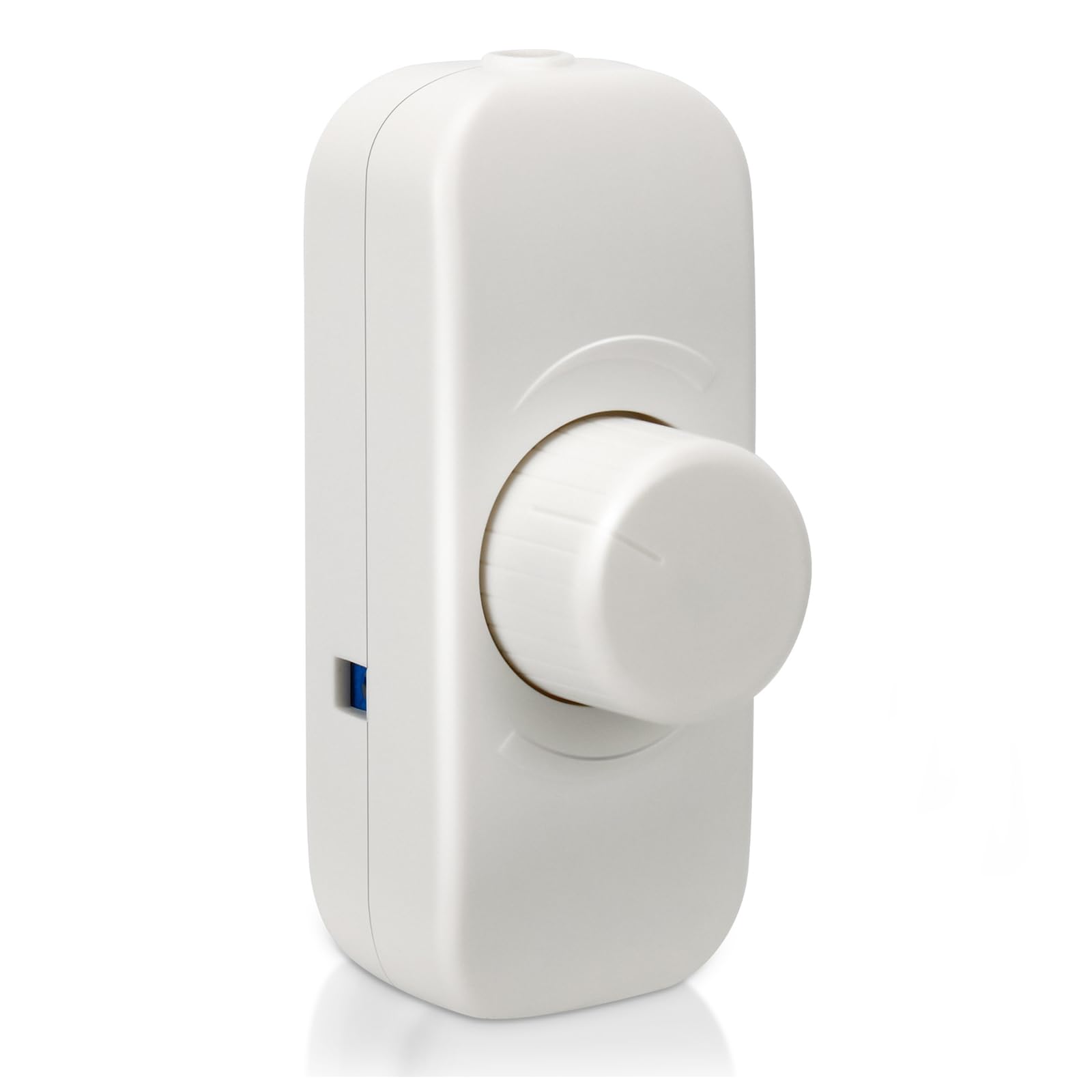 Aroidful DC 12-24V Inline Dimmer Switch for Dimmable LED, Halogen, Ceiling Light, Incandescent, 8A 196W Rotary Push On/Off Trailing Edge Dimmer Switch, 1 Gang (White)