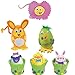 Foam Easter Egg and Friends Decorating Craft Kits - Including 3 Kits, Each Kit make 12
